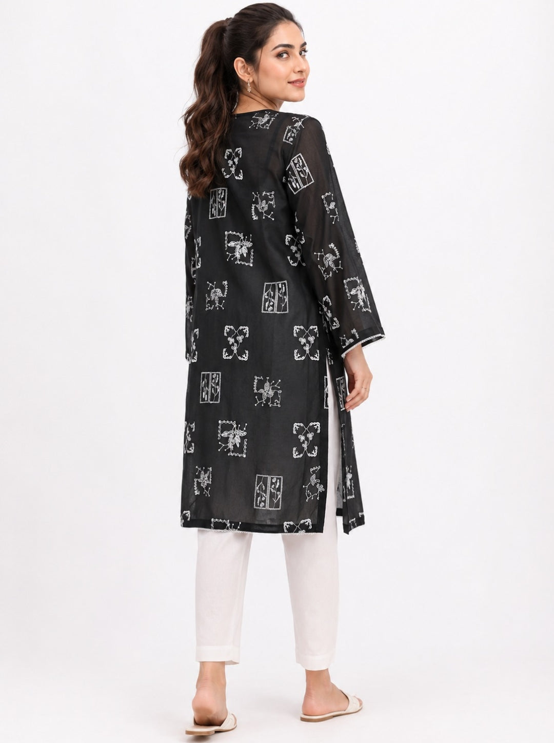 Black & White Printed 2-Piece