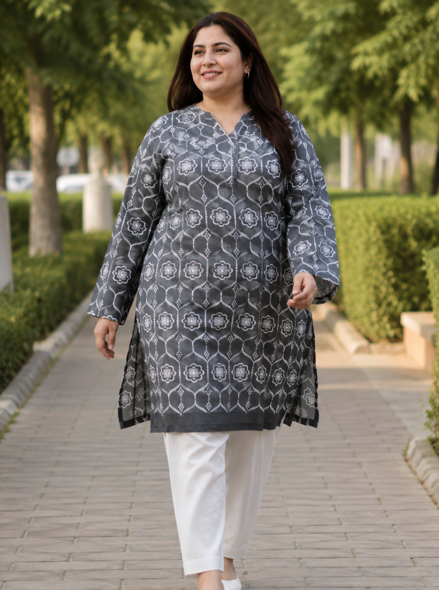 Semi-Sheer Embroidered Lawn