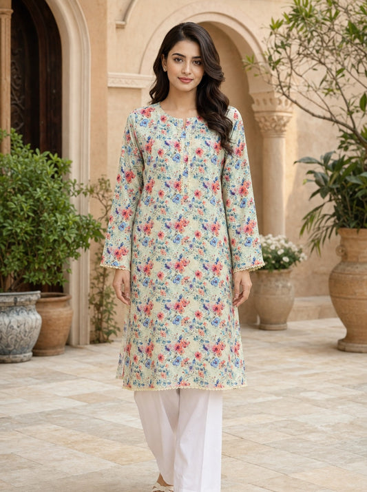 Pastel Garden Chicken Kari Kurta
