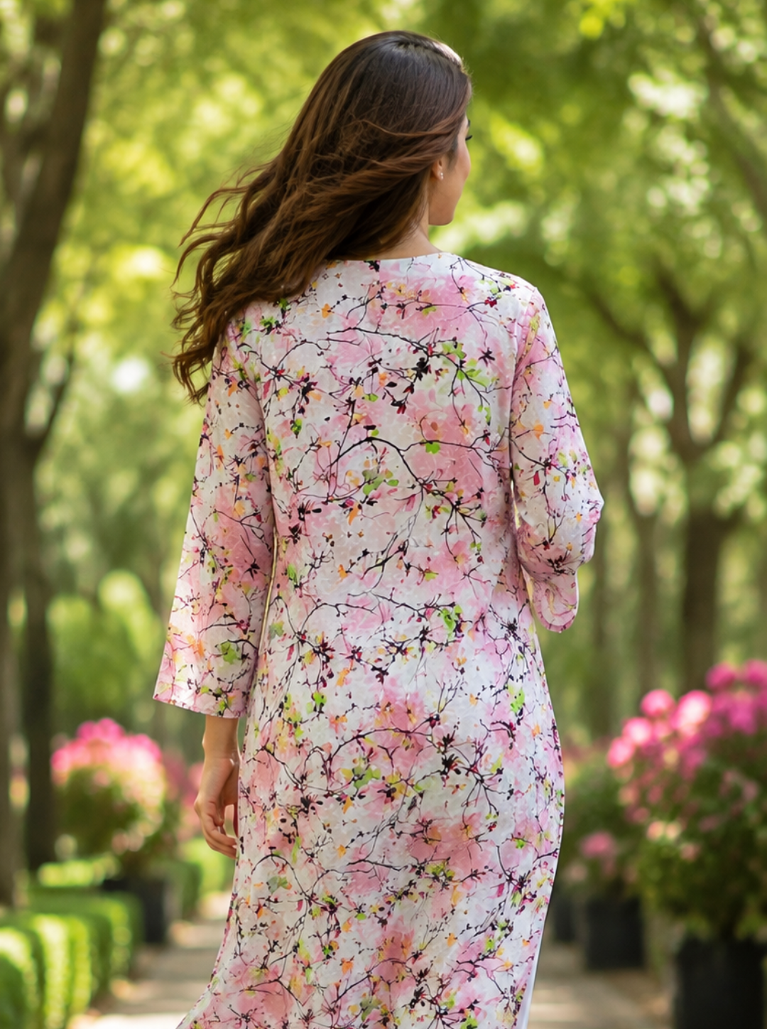 Printed Floral Chikankari 2-Piece