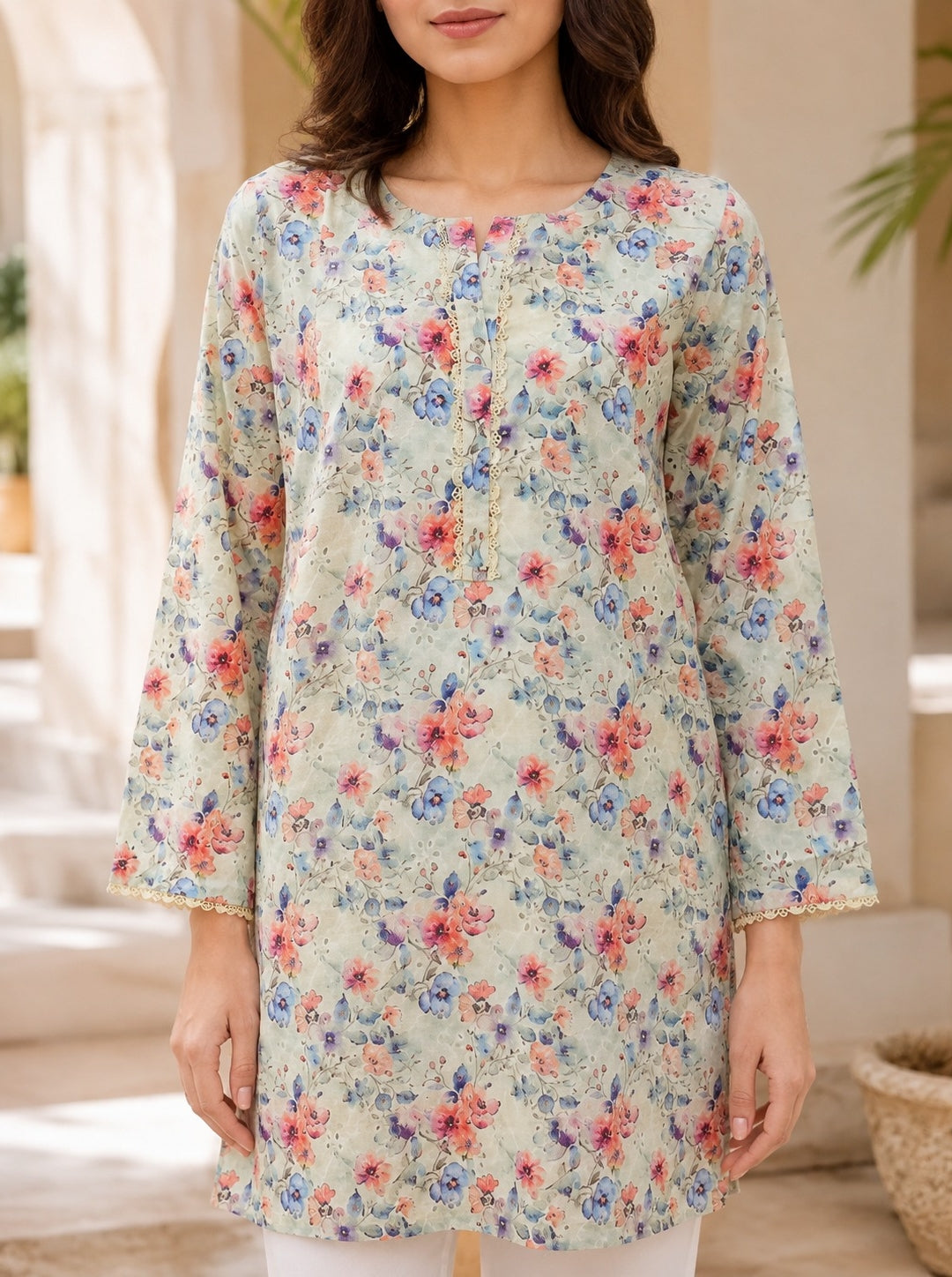 Pastel Garden Chicken Kari Kurta